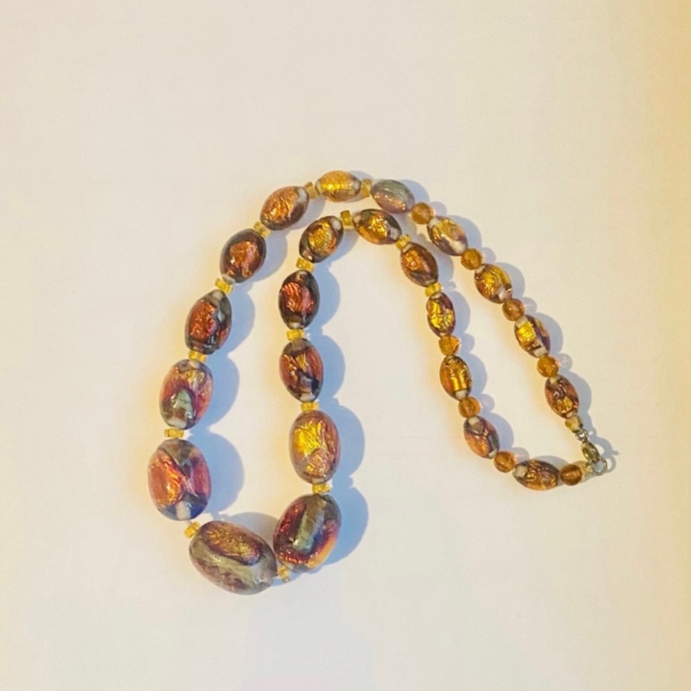 Antique Murano Glass Beads Necklace View 4
